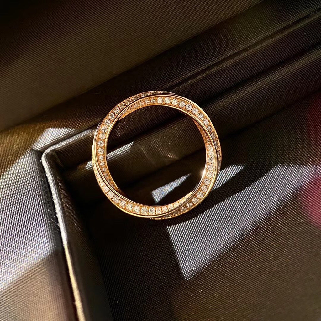 GRAFF SPIRAL PAVED DIAMOND BAND RING
