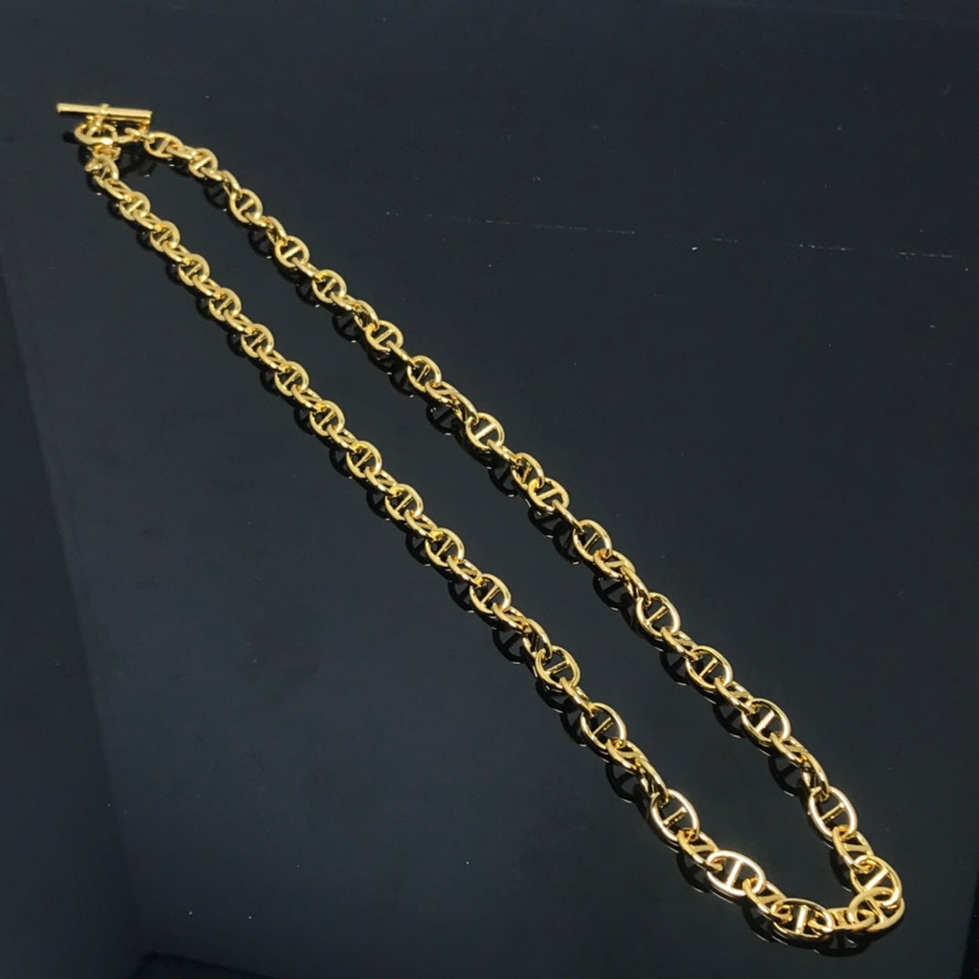 HERMES HM NECKLACE ARRIVAL GLOSSY PIG NOSE