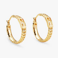 FENDI BAGUETTE SMALL EARRINGS GOLD