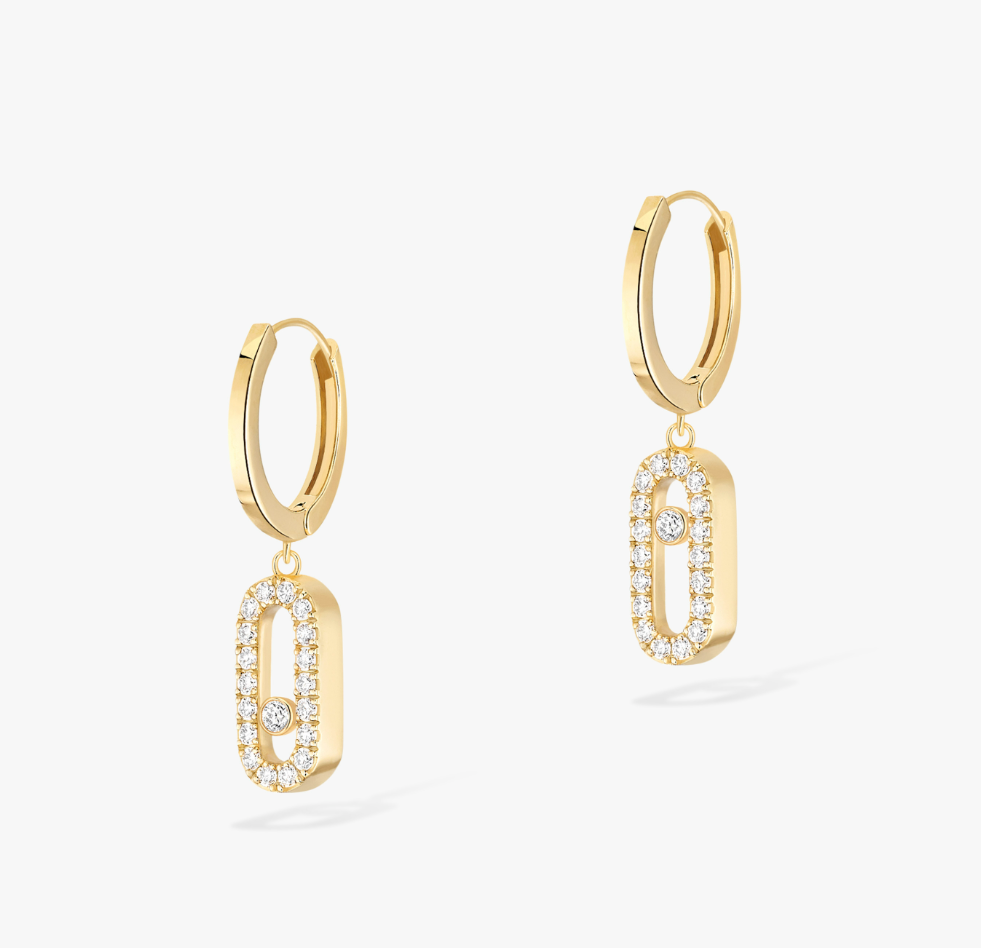 MESSIKA MOVE UNO HOOP DIAMOND EARRINGS