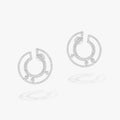 MESSIKA CREOLES MOVE ROMANE PAVED SILVER DIAMOND EARRINGS
