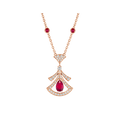BVLGARI DREAM NECKLACE CARNELIAN DIAMOND PINK GOLD
