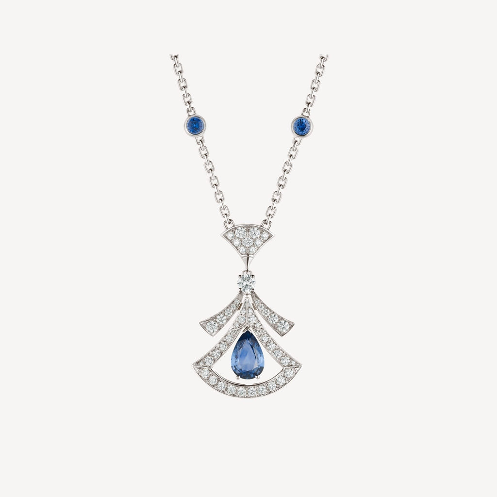 BVLGARI DREAM NECKLACE AGATE DIAMOND SILVER