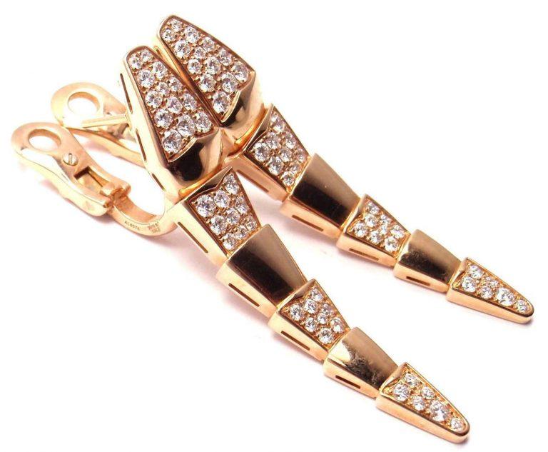 BVLGARI SERPENTI DIAMOND EARRINGS