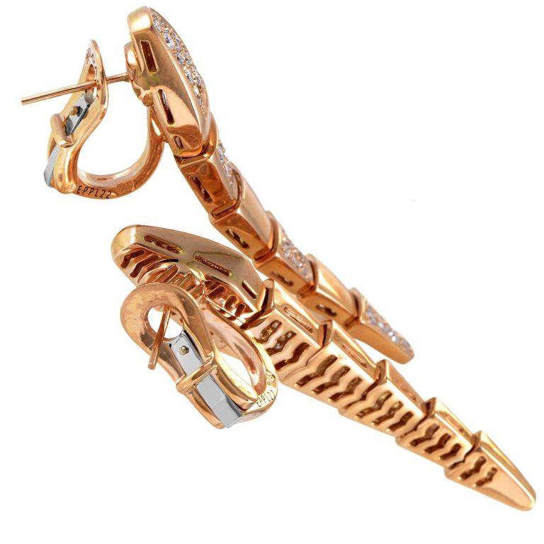 BVLGARI SERPENTI DIAMOND EARRINGS