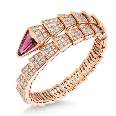 BVLGARI SERPENTI BRACELET 8MM PINK GOLD DIAMOND