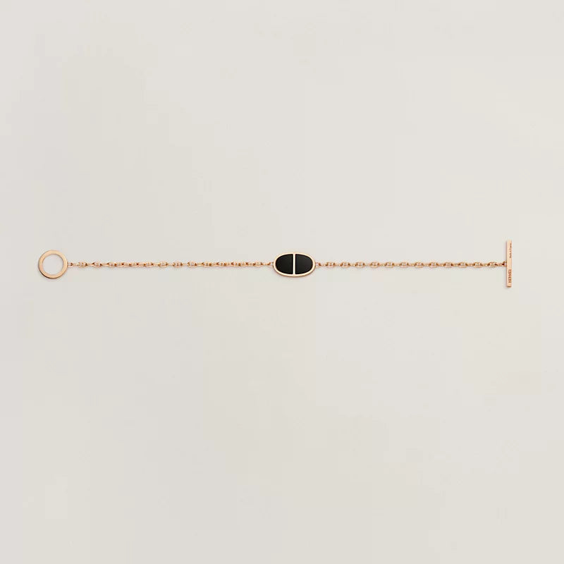 HERMES CHAINE BLACK CERAMIC BRACELET
