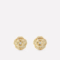 Chanel Bouton De Earrings Gold Diamond