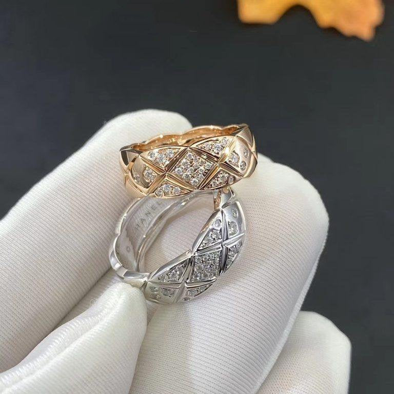 Chanel Crush Small Ring Pink Gold Diamond