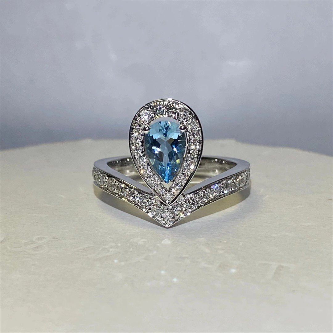 CHAUMET JOSEPHINE RING TURQUOISE SILVER DIAMOND