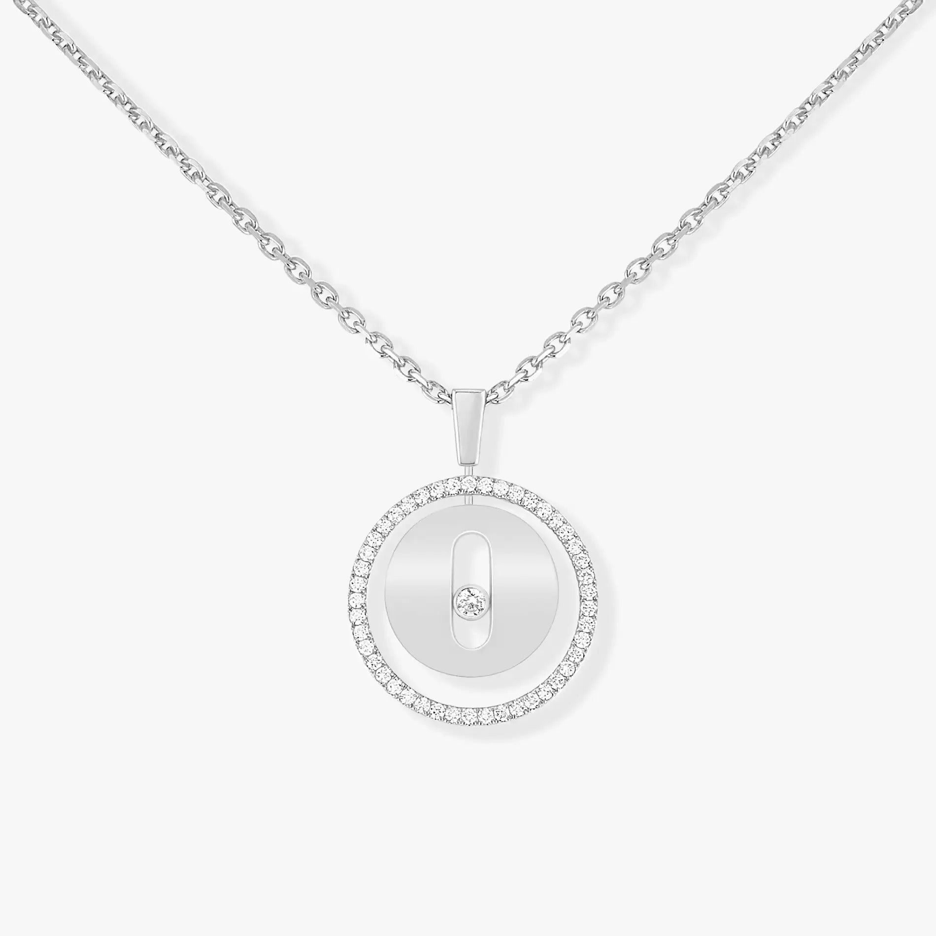 MESSIKA LUCKY MOVE PM NECKLACE SILVER DIAMOND