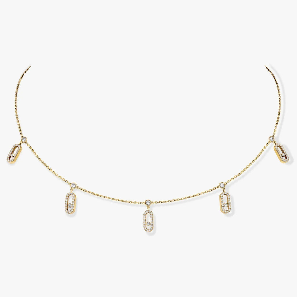 MESSIKA CHOKER MOVE UNO PAMPILLE PAVED GOLD DIAMOND NECKLACE