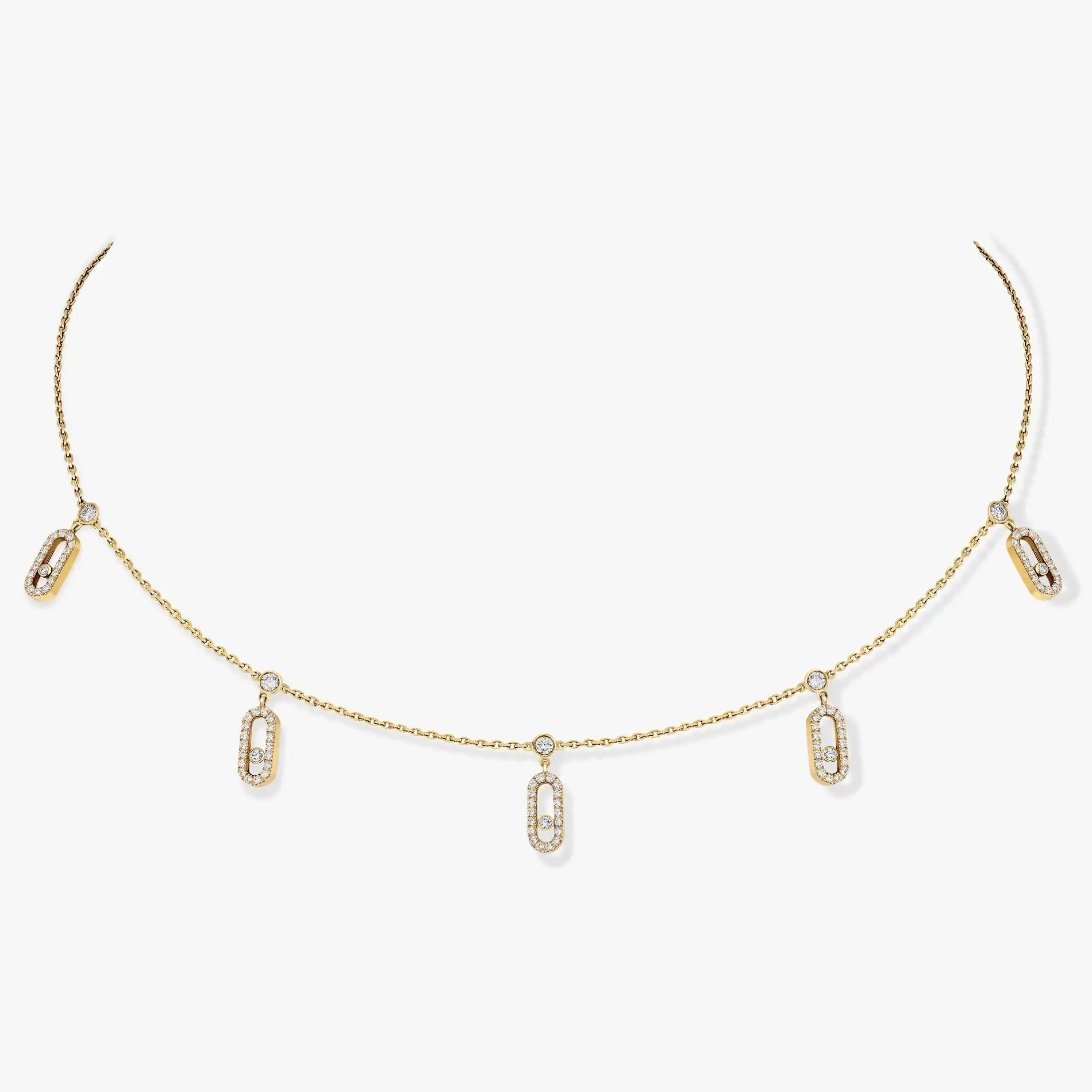MESSIKA CHOKER MOVE UNO PAMPILLE PAVED GOLD DIAMOND NECKLACE