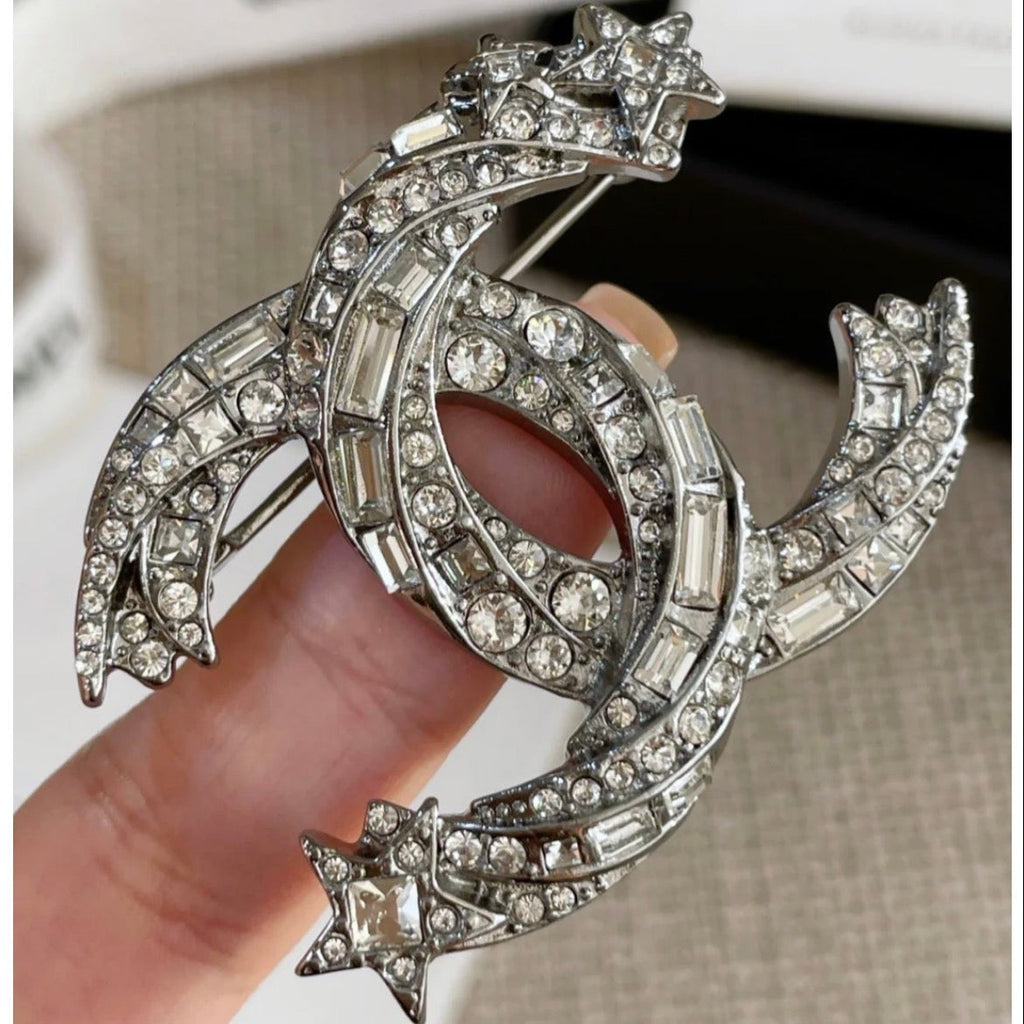Chanel Brooch Silver 158816
