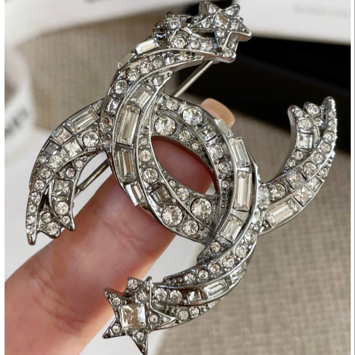 Chanel Brooch Silver 158816