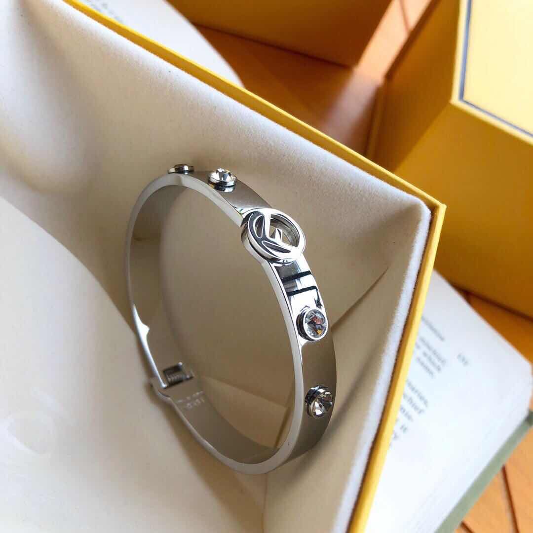 18K Fendi Is Crystals Bracelet