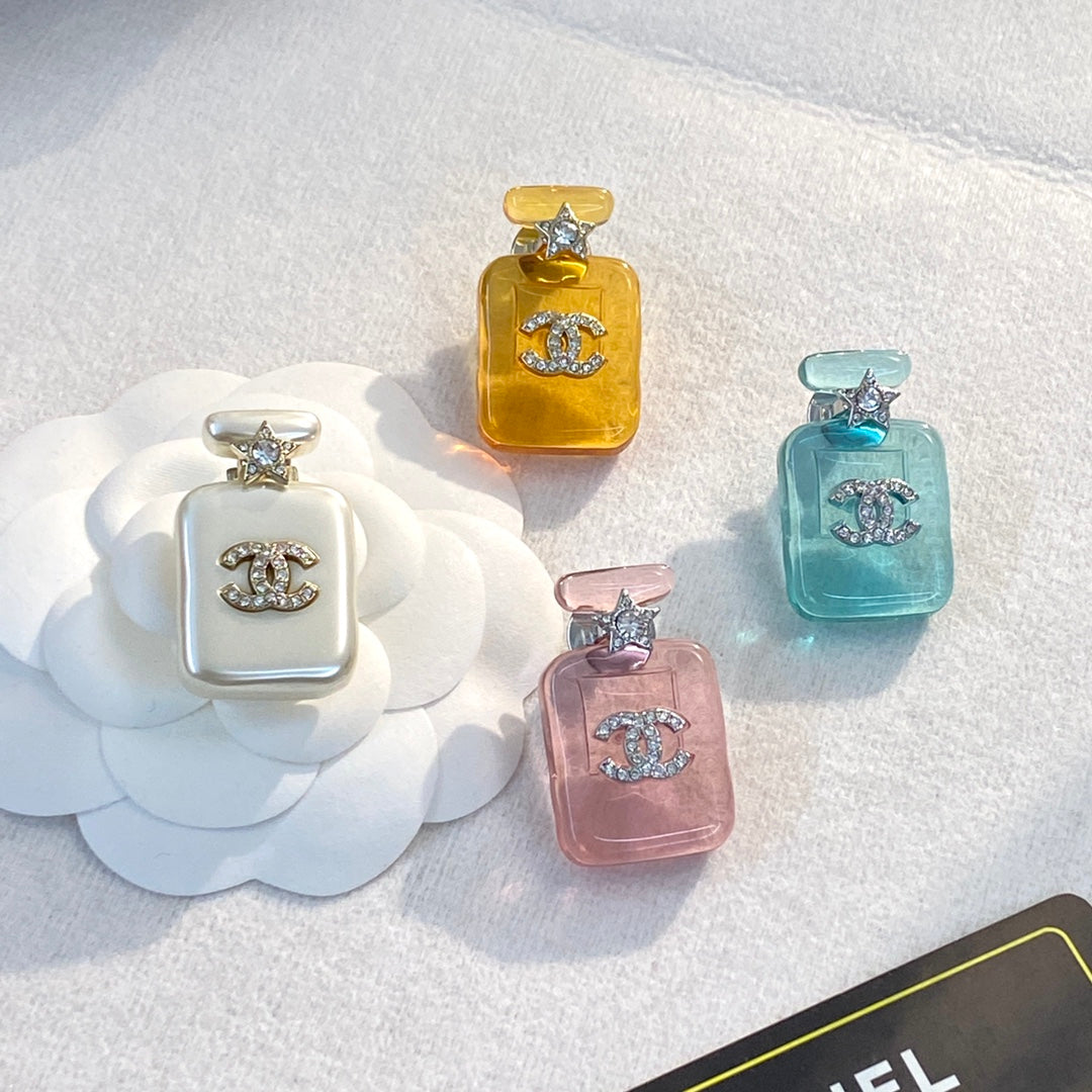18K  Chanel Perfume Color Bottle Brooch