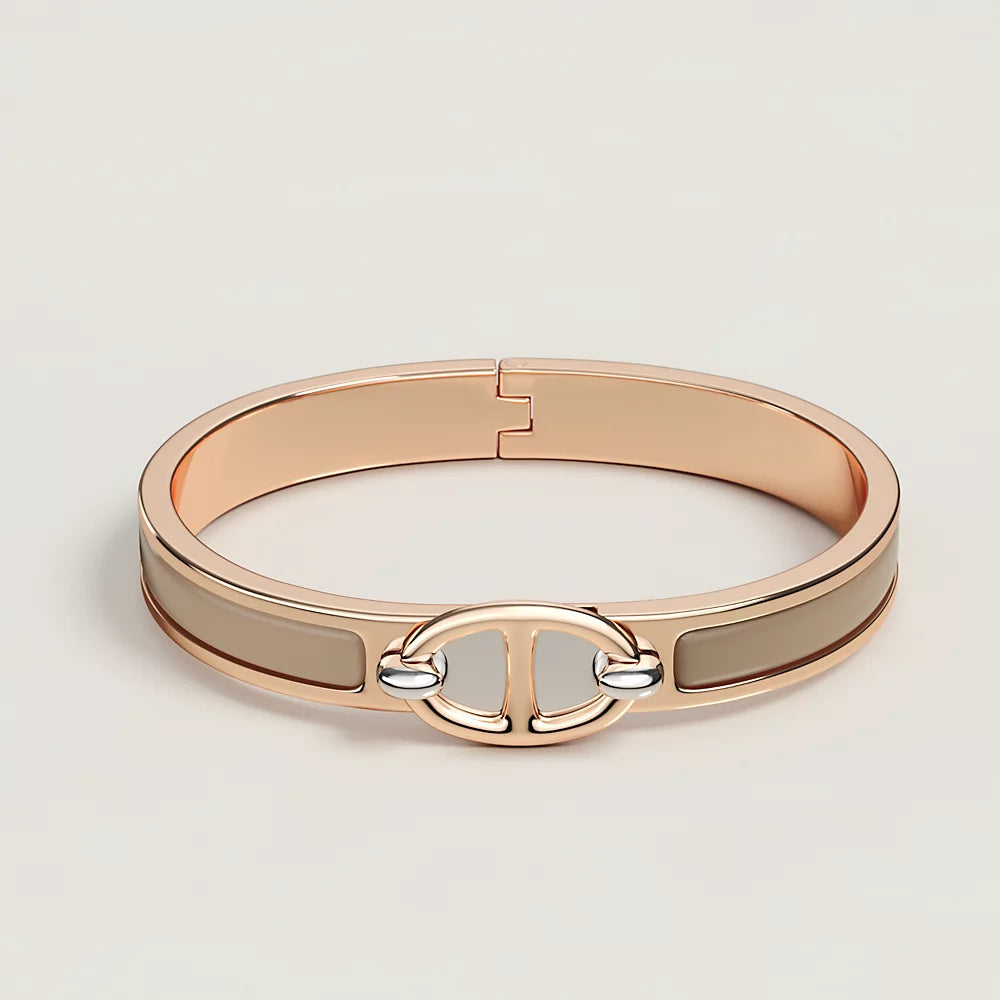 HERMES CLIC CHAINE PINK GOLD BRACELET