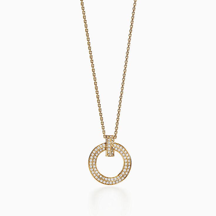 TIFFANY T WIRE PEDANT DIAMOND NECKLACE