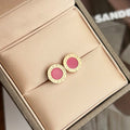 BVLGARI BVL EARRINGS CLUSTER PINK MOP