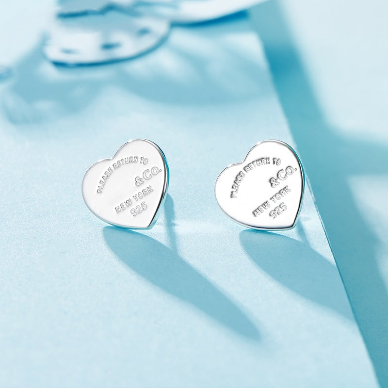 TIFFANY RETURN TO TIF LOVE SILVER EARRINGS