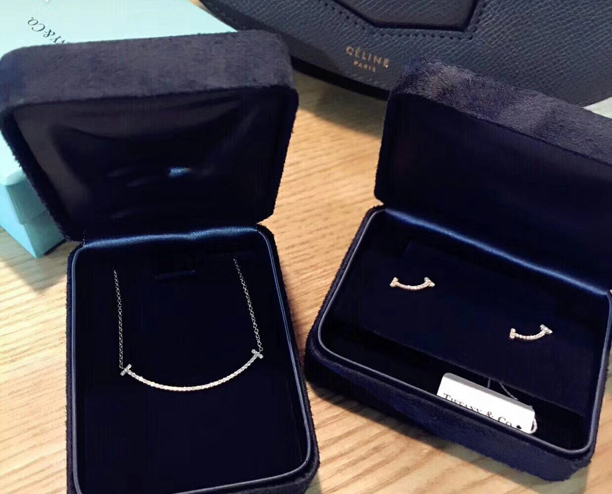 TIFFANY SMILE DIAMOND EARRINGS