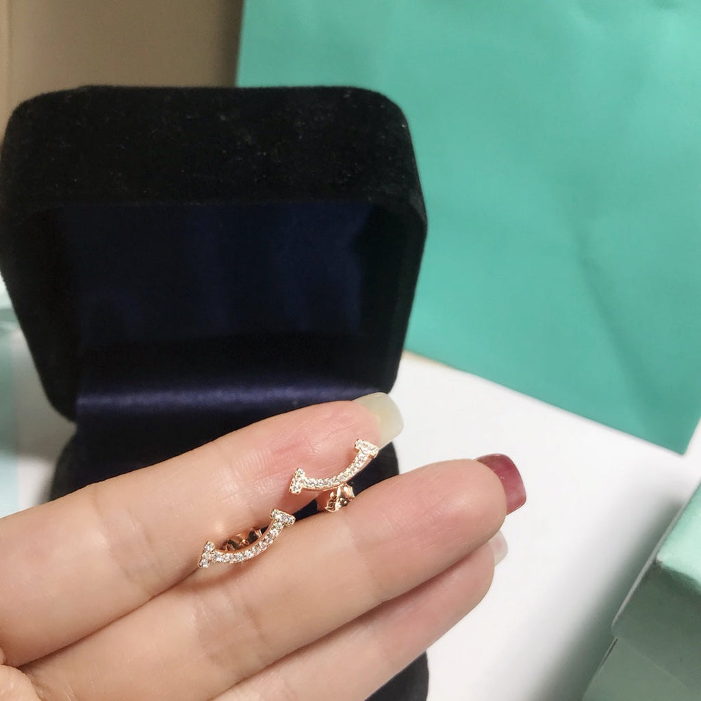 TIFFANY SMILE DIAMOND EARRINGS