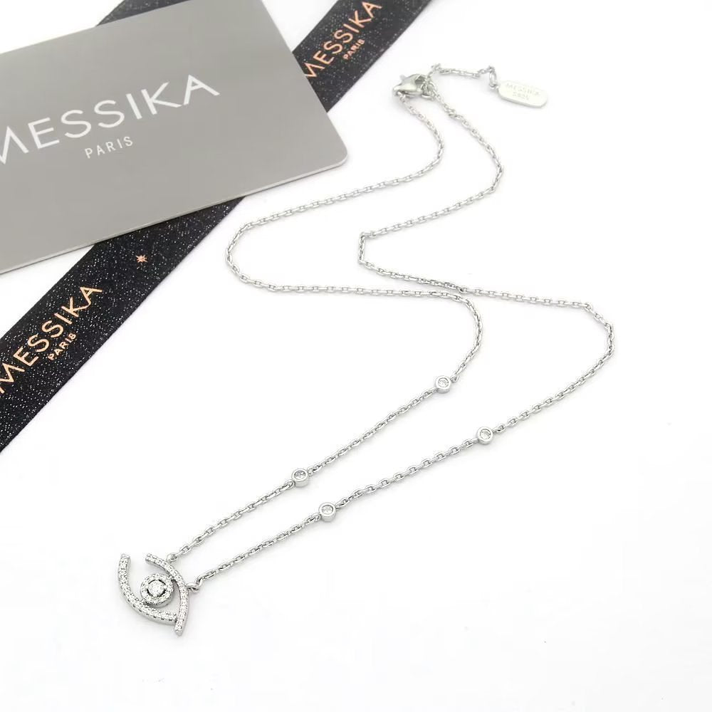 MESSIKA LUCKY EYE PAVED NECKLACE DIAMOND