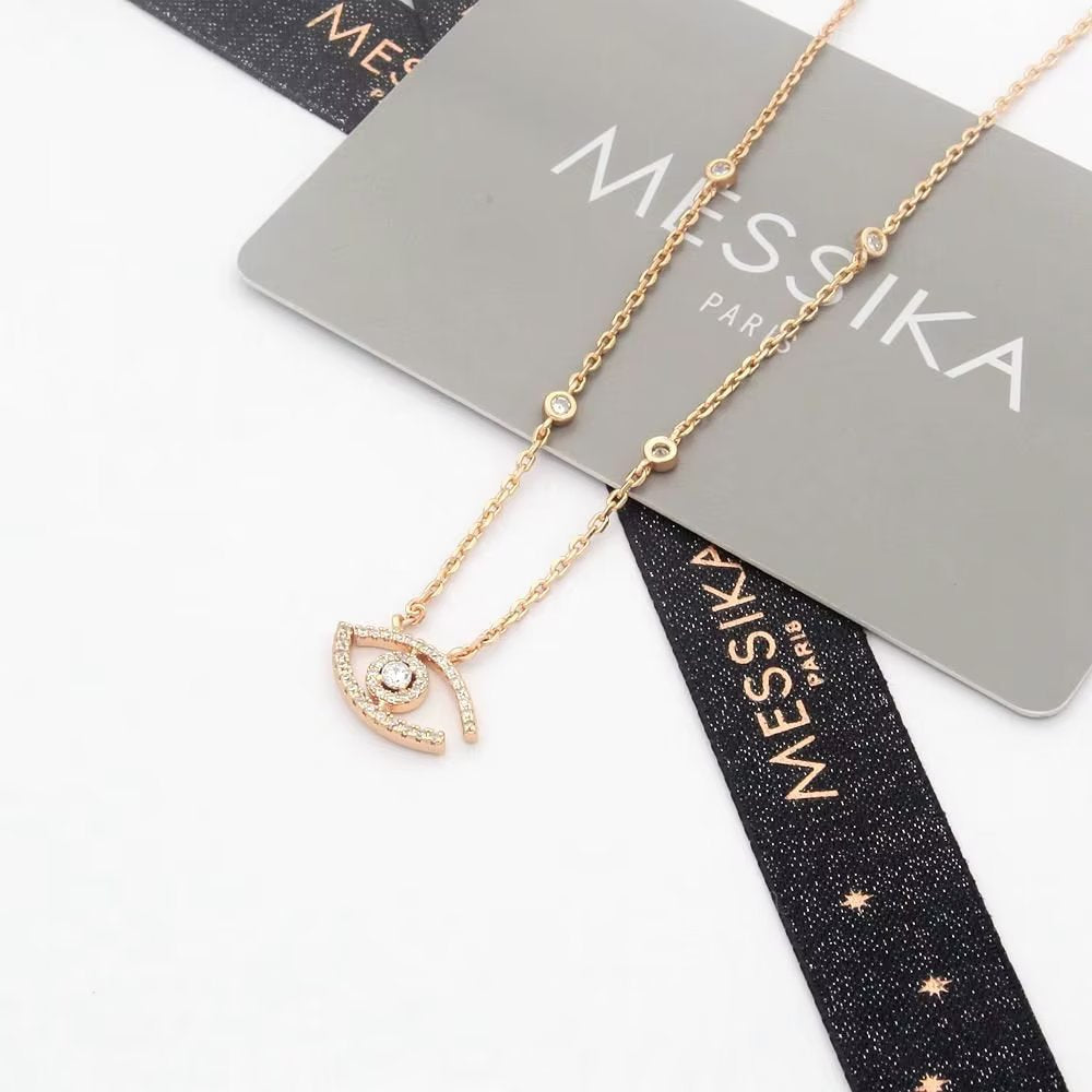 MESSIKA LUCKY EYE PAVED NECKLACE DIAMOND