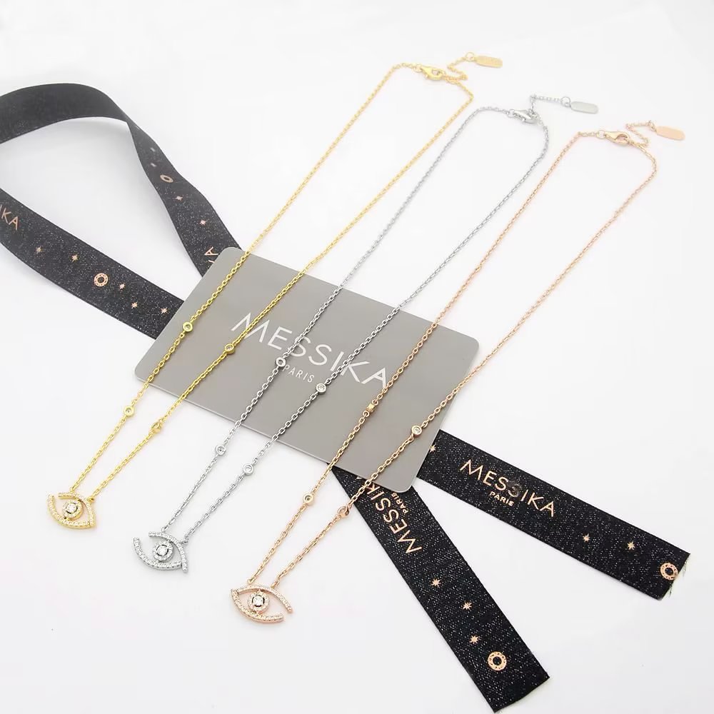 MESSIKA LUCKY EYE PAVED NECKLACE DIAMOND