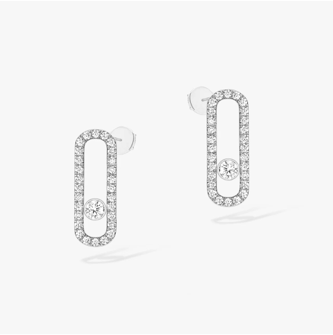 MESSIKA MOVE UNO MEDIUM PAVED DIAMOND EARRINGS