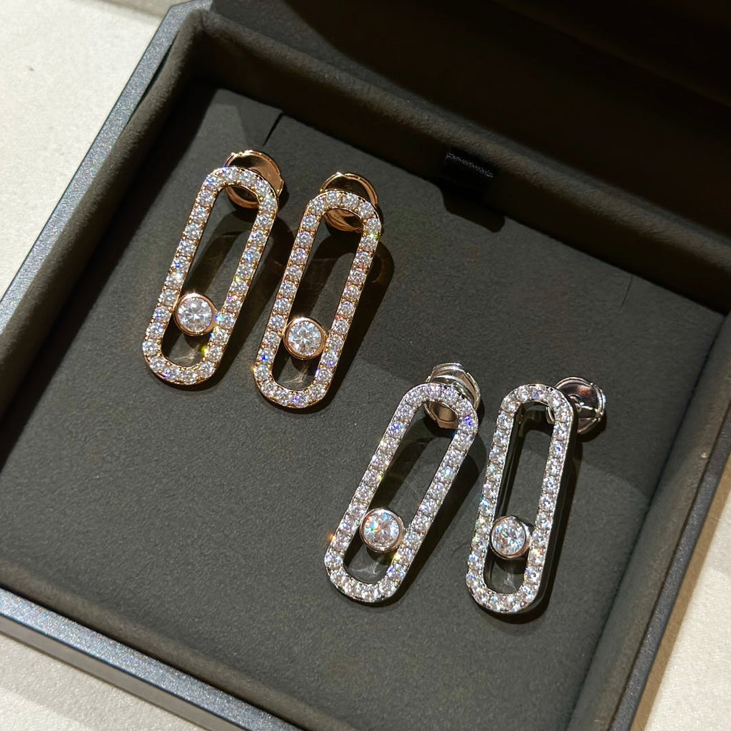 MESSIKA MOVE UNO MEDIUM PAVED DIAMOND EARRINGS