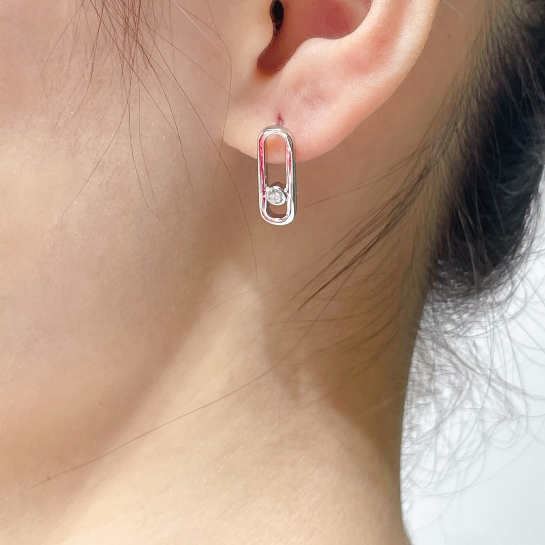 MESSIKA MOVE UNO SMALL 1 DIAMOND EARRINGS