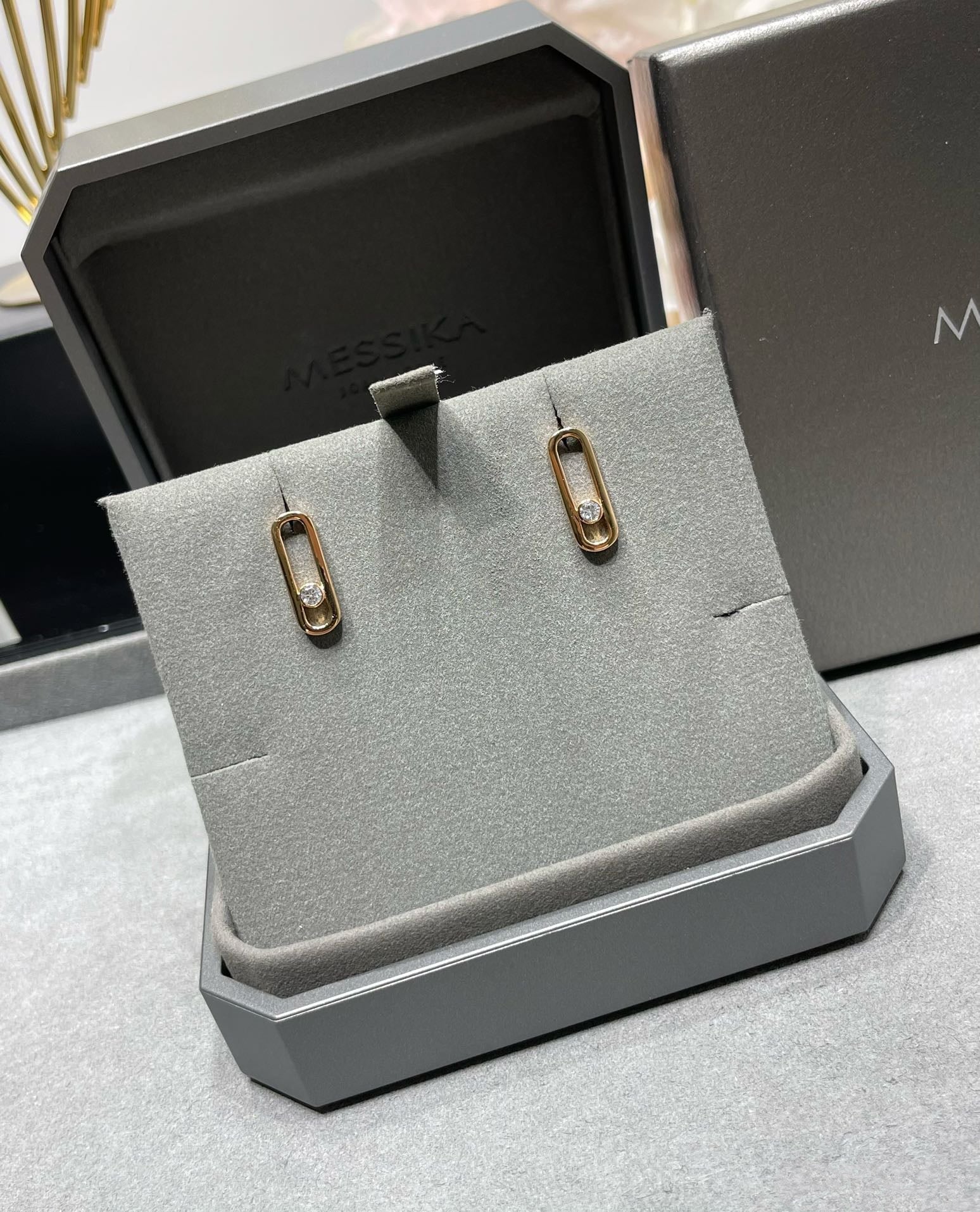 MESSIKA MOVE UNO SMALL 1 DIAMOND EARRINGS