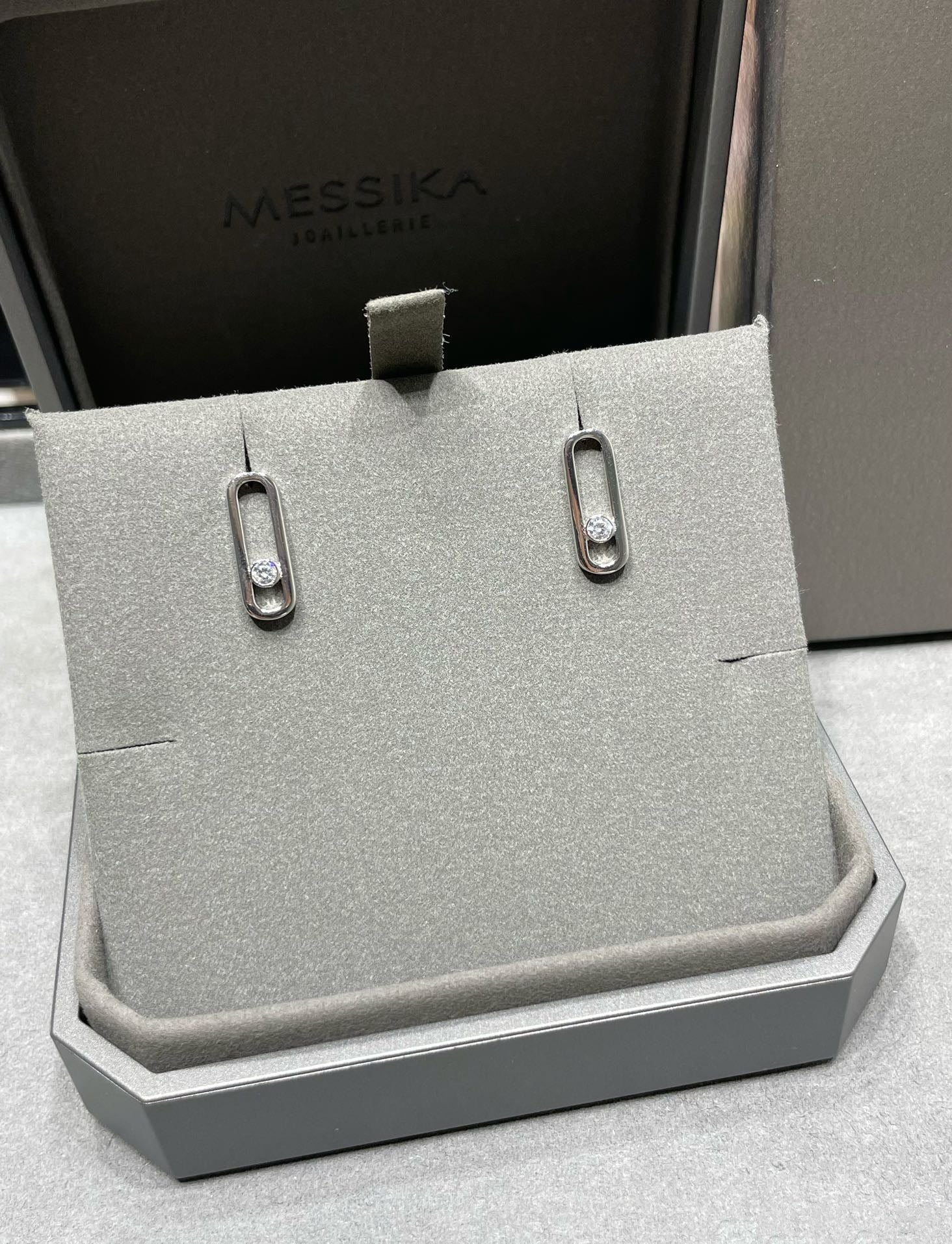 MESSIKA MOVE UNO SMALL 1 DIAMOND EARRINGS