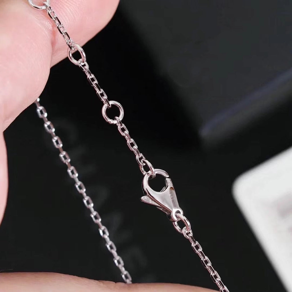 Chanel Ruban Bow Silver Diamond Necklace