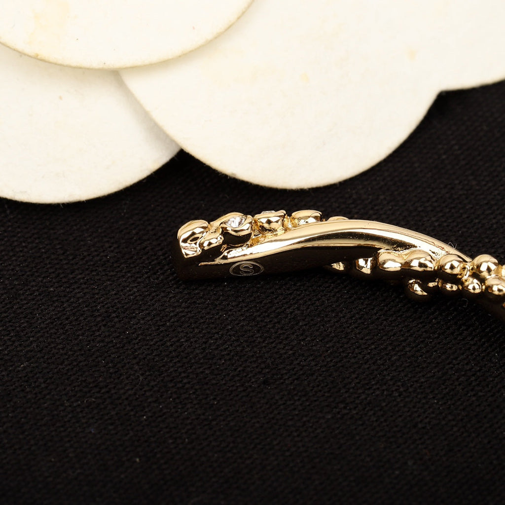 Chanel Twist Open Cuff Gold Bracelet