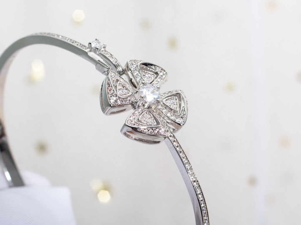 BVLGARI FIOREVER DIAMOND SILVER BRACELET
