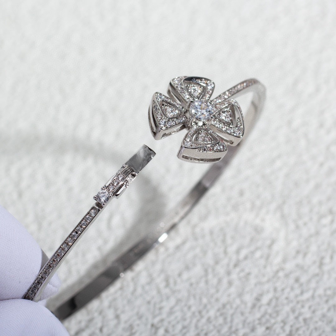 BVLGARI FIOREVER DIAMOND SILVER BRACELET