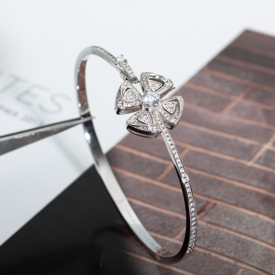 BVLGARI FIOREVER DIAMOND SILVER BRACELET