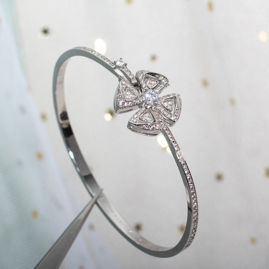 BVLGARI FIOREVER DIAMOND SILVER BRACELET