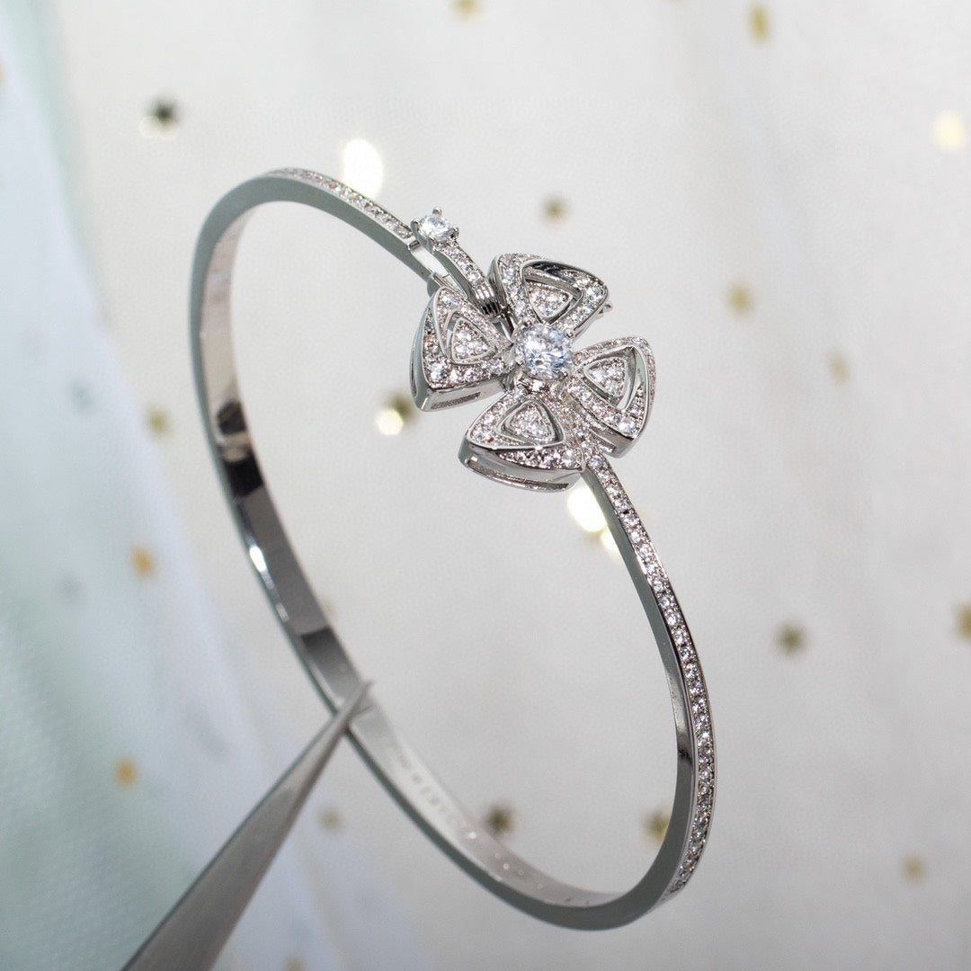BVLGARI FIOREVER DIAMOND SILVER BRACELET